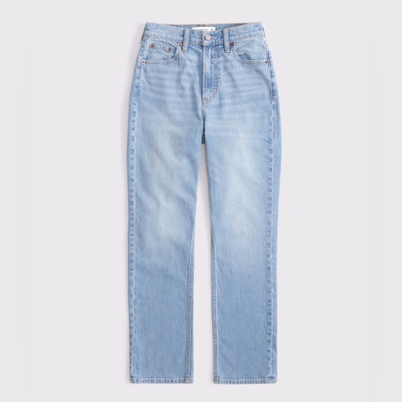 NEW WITH TAGS: Abercrombie Ultra High Rise Ankle Straight Jeans — Curve Love - Picture 7 of 9